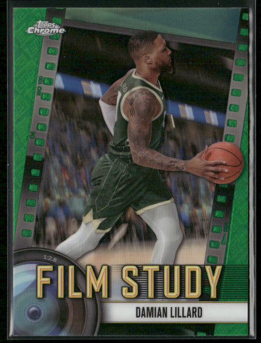 Damian Lillard 2024-25 Topps Chrome Film Study Topps Green Refractor #FS-9 Bucks