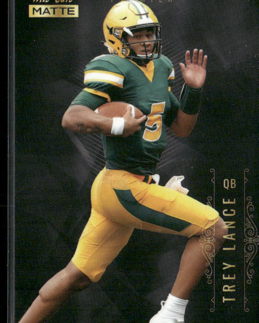 Trey Lance 2021 Wild Card Matte White Black #MBC-6 North Dakota State Bison