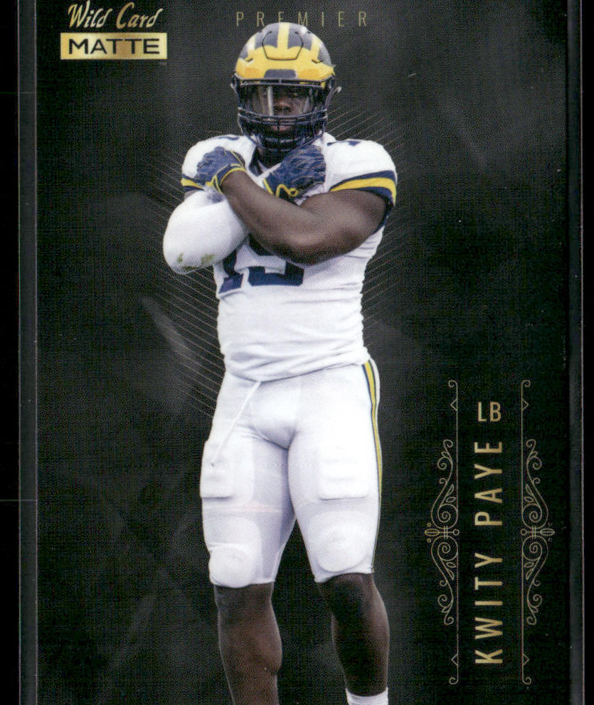 Kwity Paye 2021 Wild Card Matte White Black #MBC-21 Michigan Wolverines