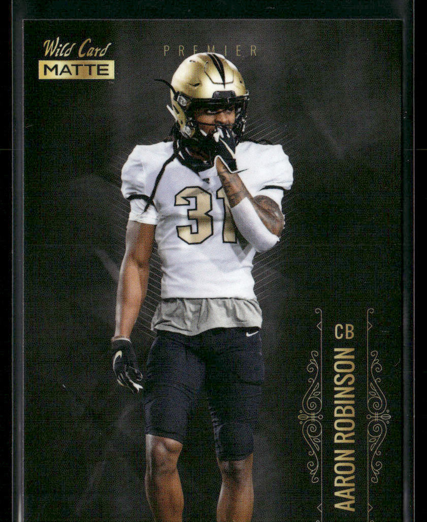 Aaron Robinson 2021 Wild Card Matte White Black #MBC-53 UCF Knights