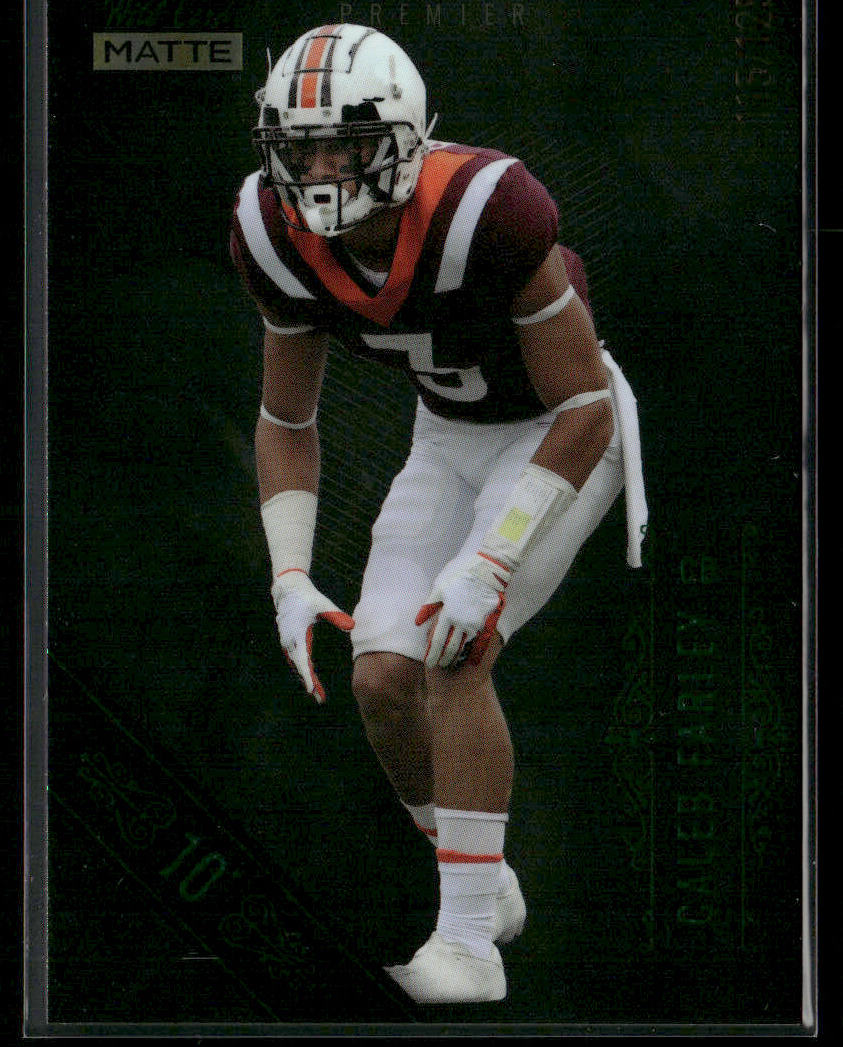 Caleb Farley 2021 Wild Card Matte White Black #MBC-16 Virginia Tech Hokies