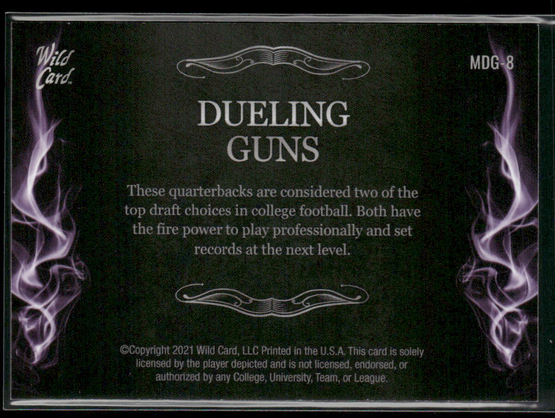Kyle Trask / Justin Fields 2021 Wild Card Matte White Dueling Guns #MDG-8