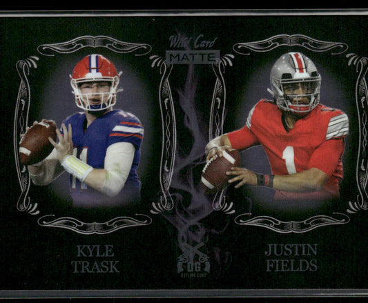 Kyle Trask / Justin Fields 2021 Wild Card Matte White Dueling Guns #MDG-8