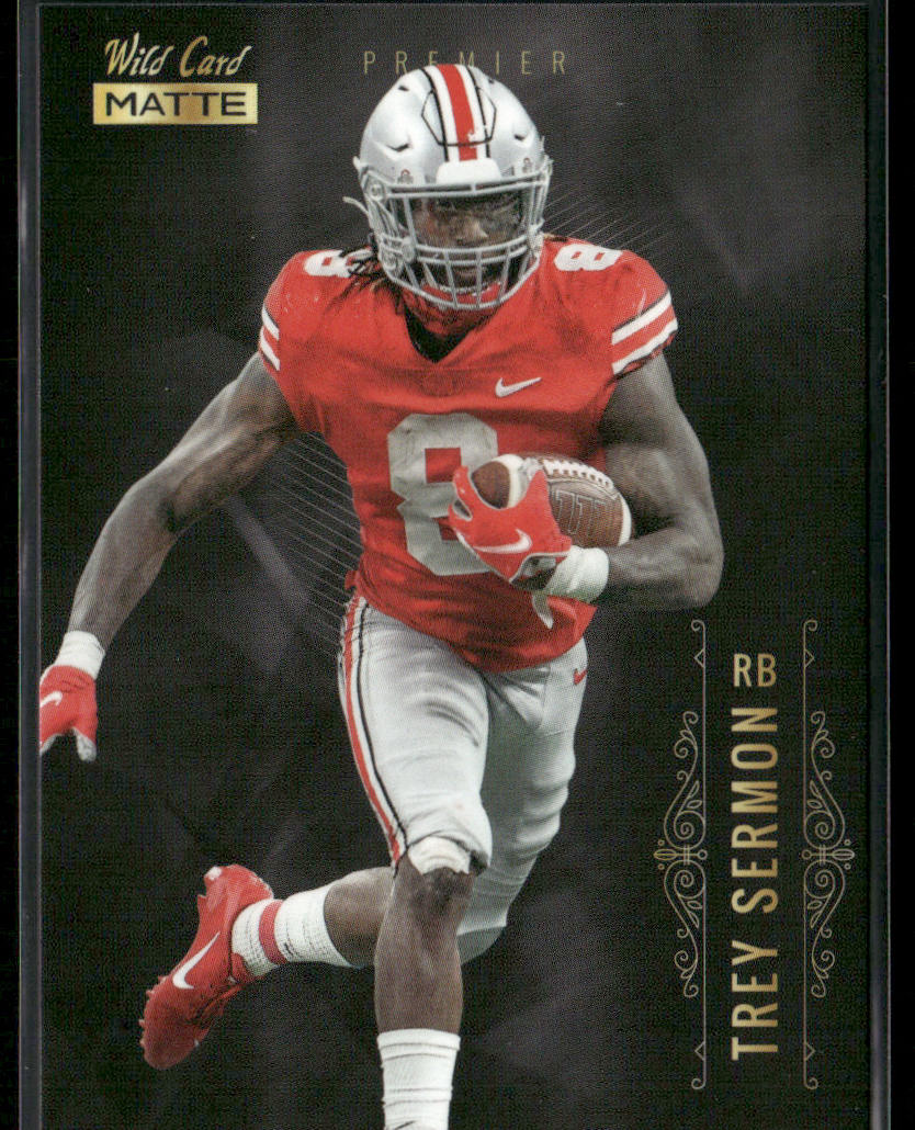 Trey Sermon 2021 Wild Card Matte White Black #MBC-54 Ohio State Buckeyes