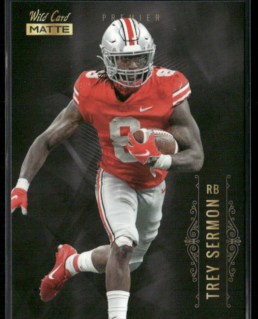 Trey Sermon 2021 Wild Card Matte White Black #MBC-54 Ohio State Buckeyes