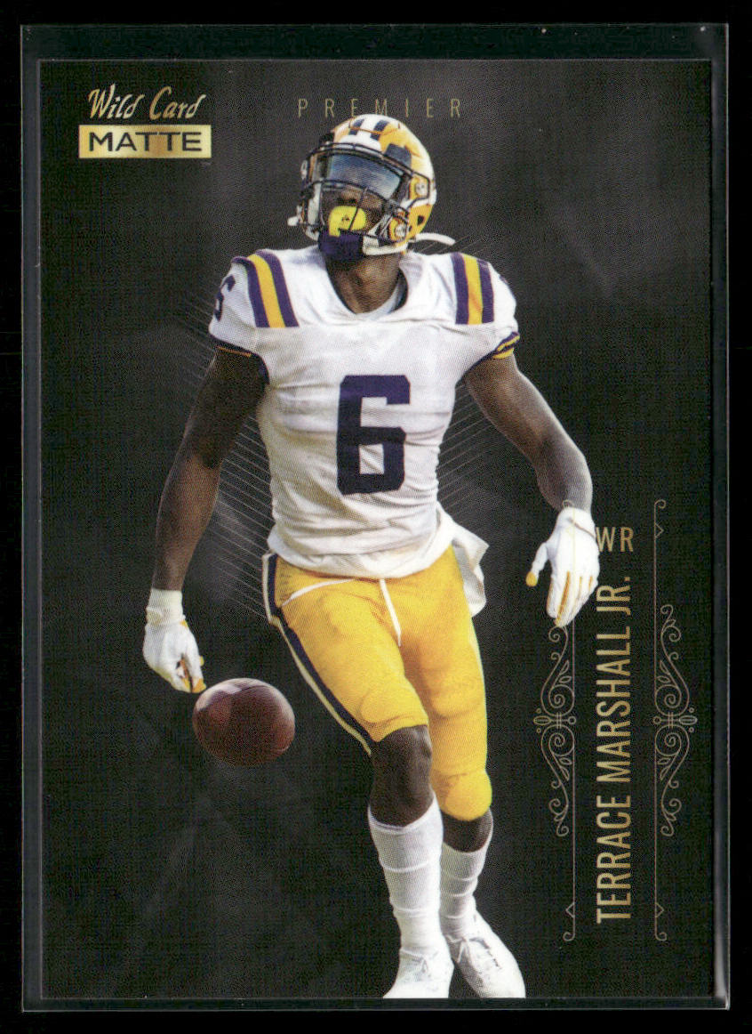 Terrace Marshall Jr. 2021 Wild Card Matte White Black #MBC-13 LSU Tigers