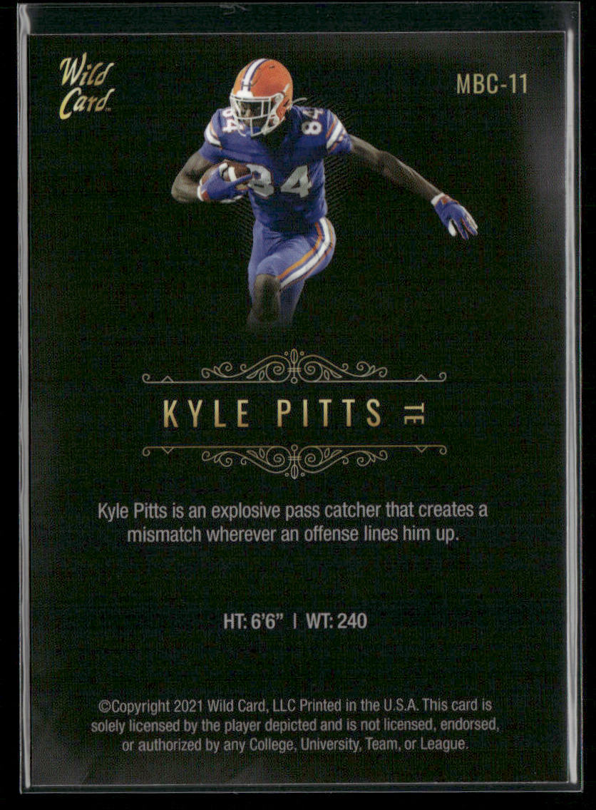 Kyle Pitts 2021 Wild Card Matte White Black #MBC-11 Florida Gators