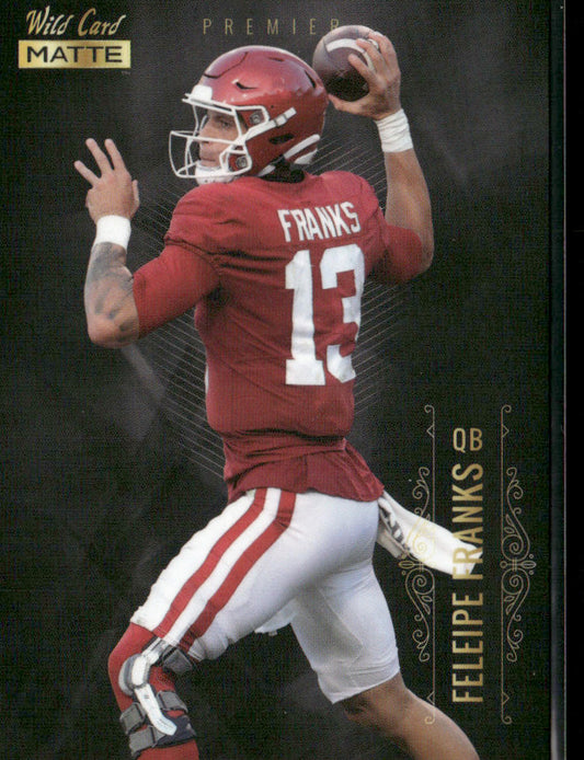 Feleipe Franks 2021 Wild Card Matte White Black #MBC-27 Arkansas Razorbacks