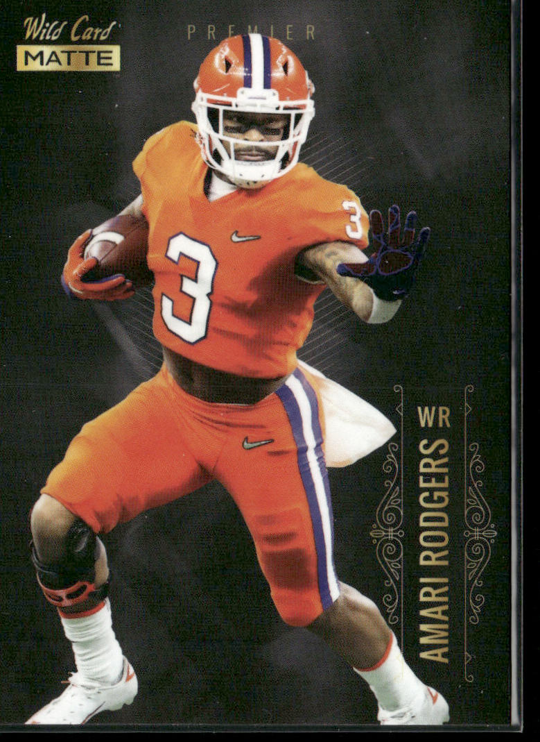 Amari Rodgers 2021 Wild Card Matte White Black #MBC-52 Clemson Tigers
