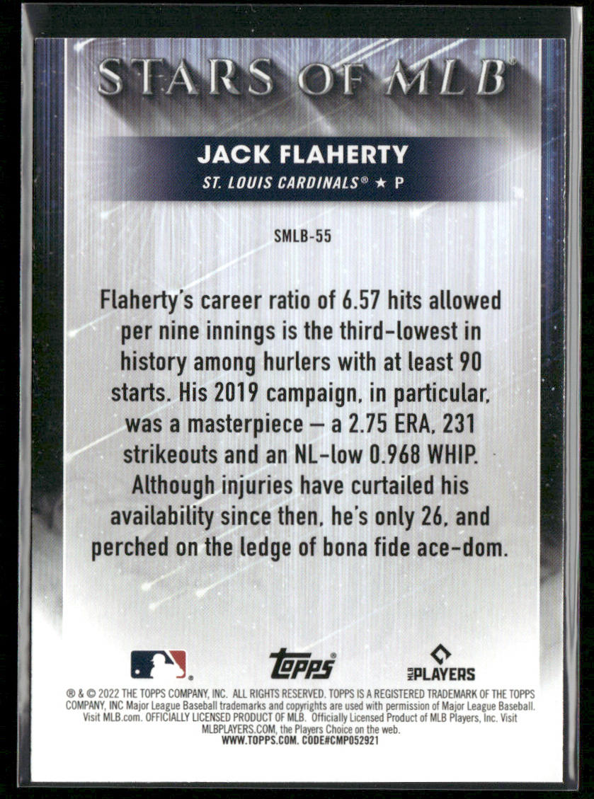 Jack Flaherty 2022 Topps Stars of MLB #SMLB-55 St. Louis Cardinals