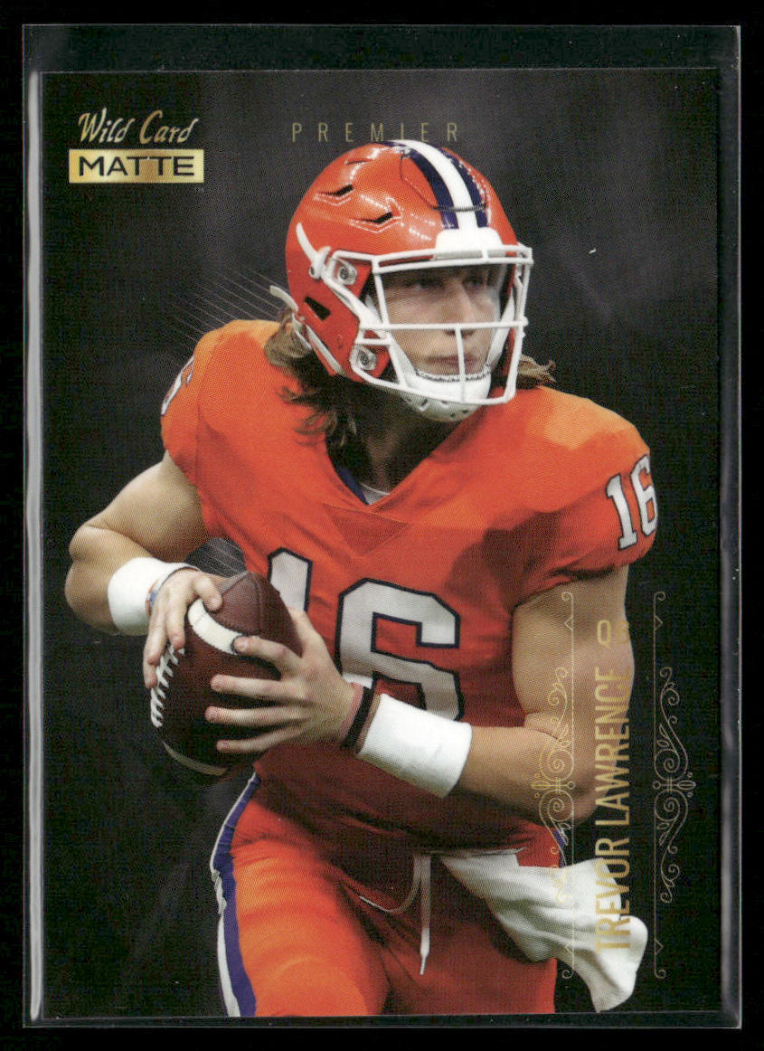 Trevor Lawrence 2021 Wild Card Matte White Black #MBC-1 Clemson Tigers