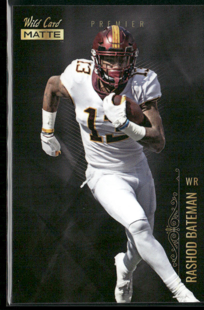 Rashod Bateman 2021 Wild Card Matte White Black #MBC-22 Minnesota Golden Gophers