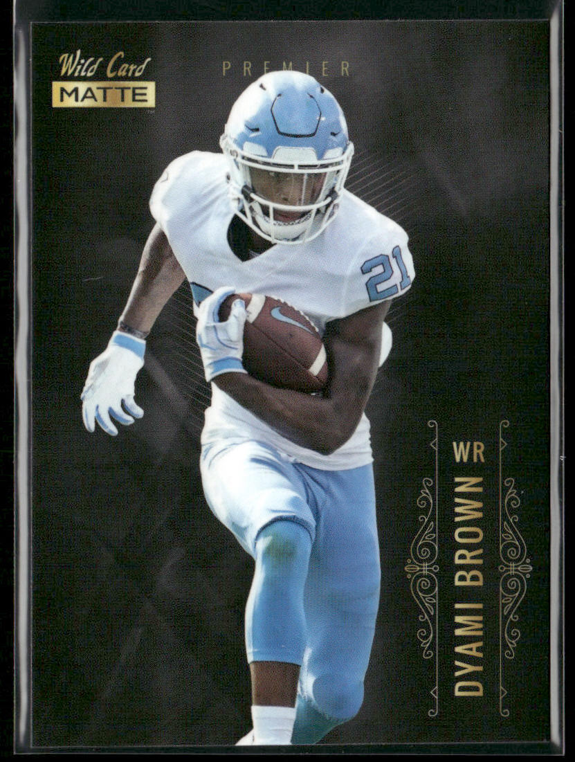 Dyami Brown 2021 Wild Card Matte White Black #MBC-51 North Carolina Tar Heels