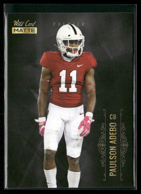 Paulson Adebo 2021 Wild Card Matte White Black #MBC-47 Stanford Cardinal