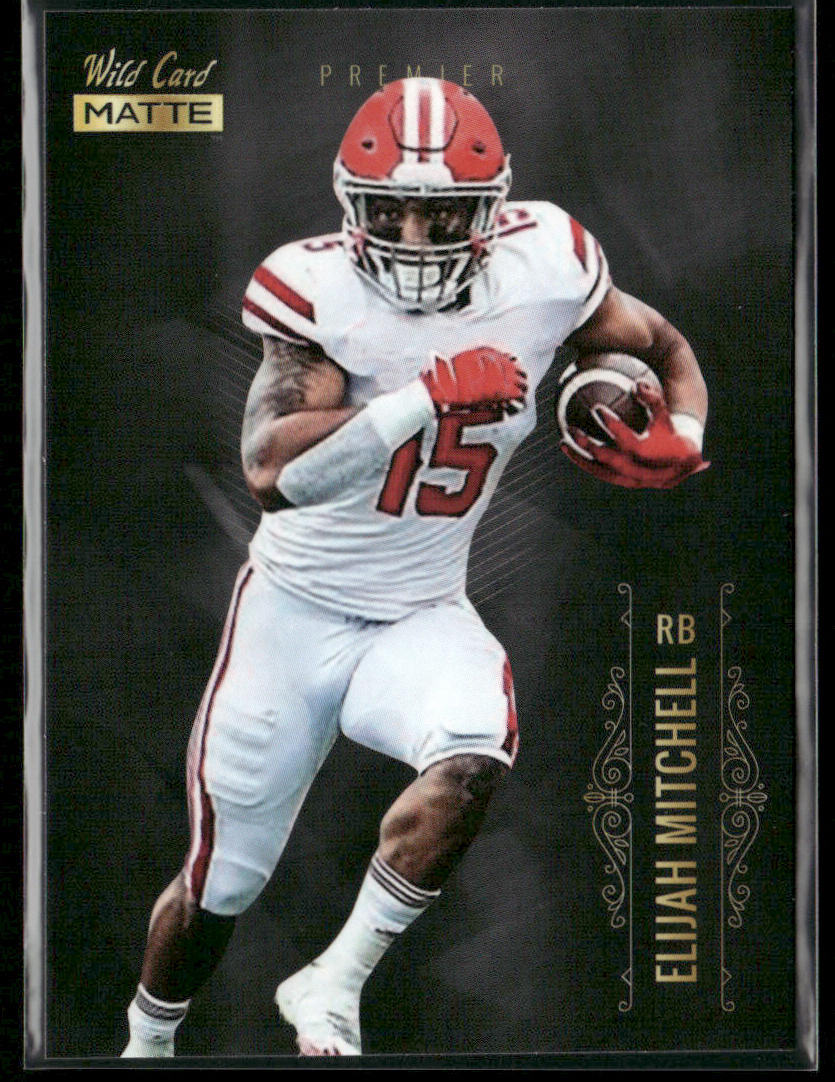 Elijah Mitchell 2021 Wild Card Matte White Black #MBC-66 Ragin' Cajuns