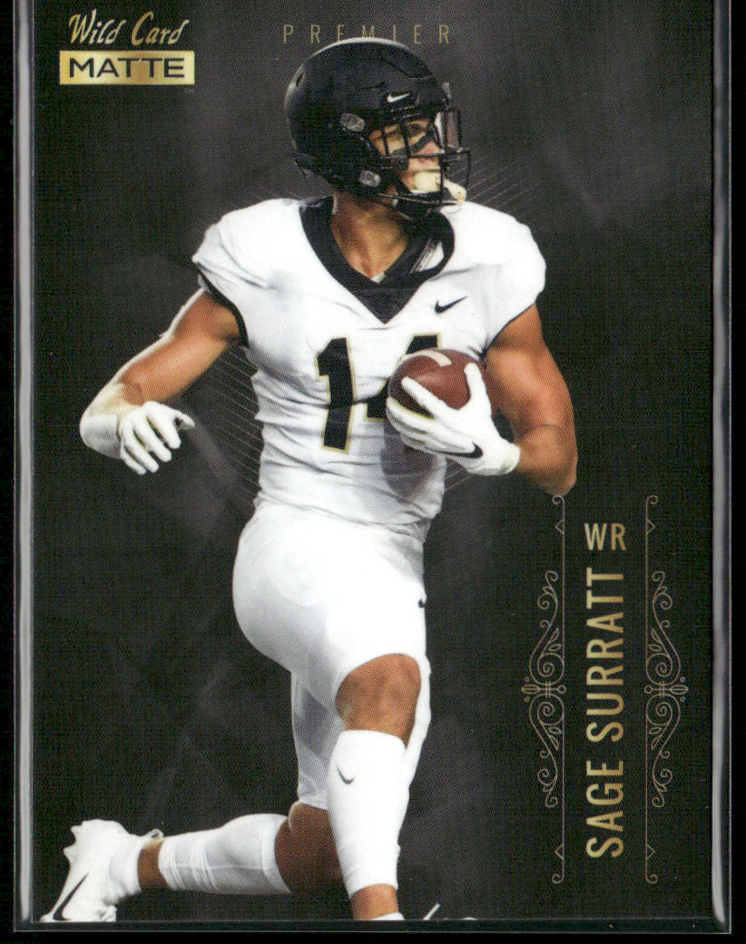 Sage Surratt 2021 Wild Card Matte White Black #MBC-69 Wake Forest Demon Deacons