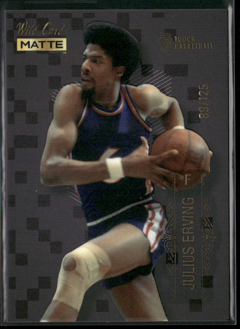 Julius Erving 2022 Wild Card Matte Touch Black Pattern 2 #MB-43 SN 76ers