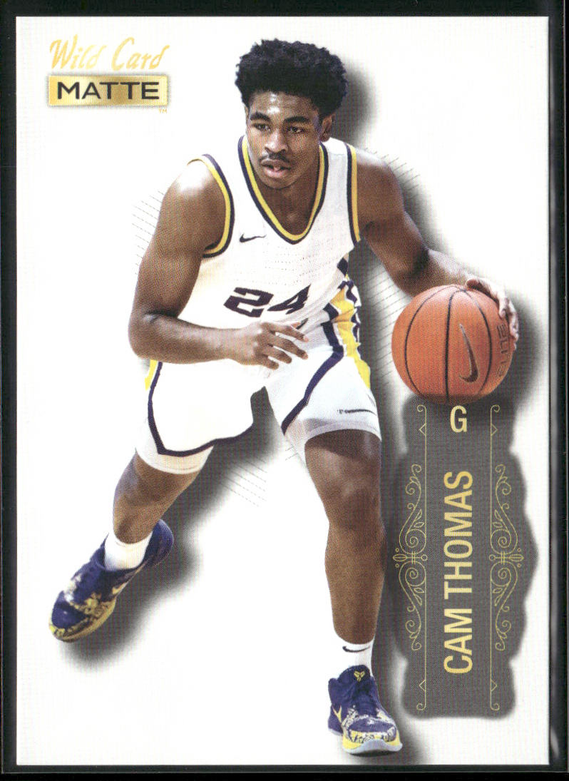 Cam Thomas 2022 Wild Card Matte White #MB-12 Brooklyn Nets front
