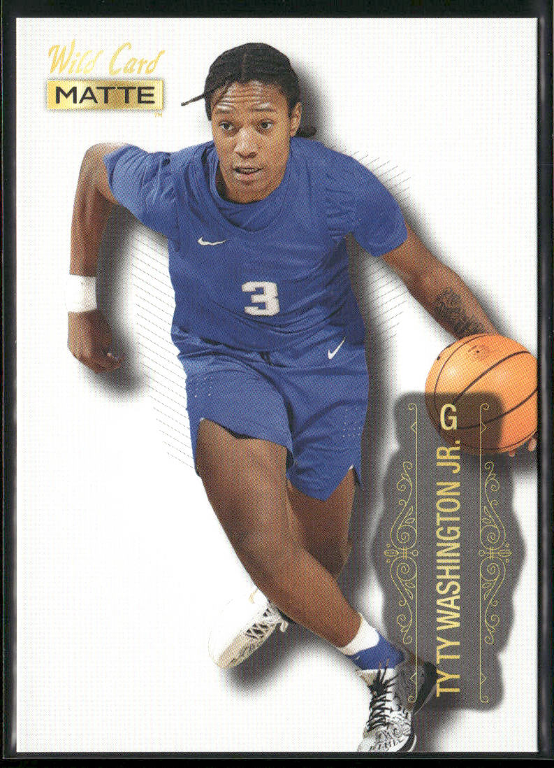 Ty Ty Washington 2022 Wild Card Matte White #MB-72 Kentucky Wildcats