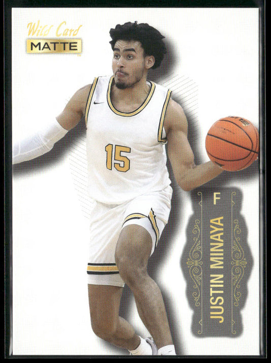 Justin Minaya 2022 Wild Card Matte White #MB-44 Providence Friars front
