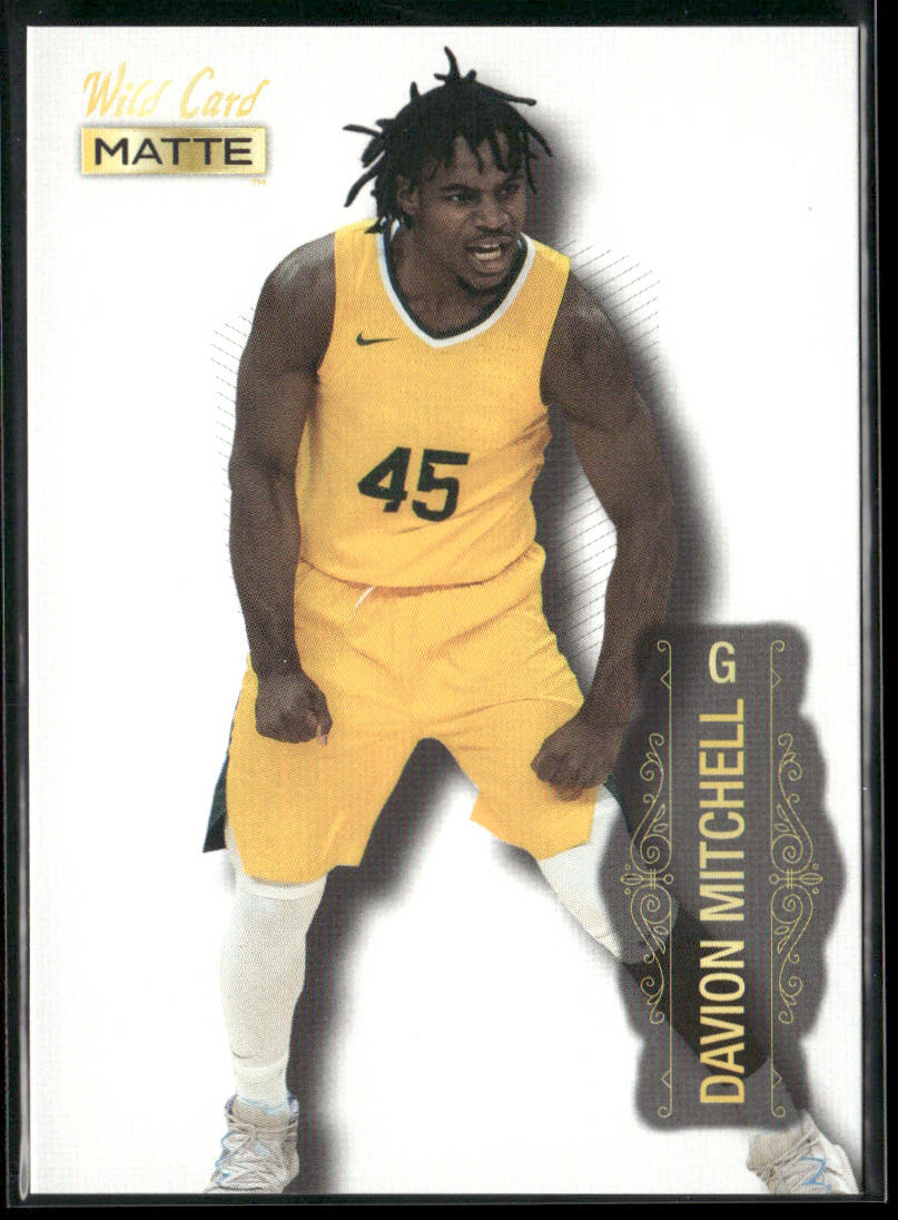 Davion Mitchell 2022 Wild Card Matte White #MB-17 Sacramento Kings front