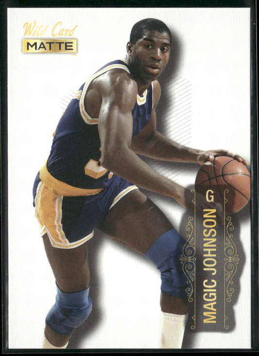 Magic Johnson 2022 Wild Card Matte White #MB-53 Los Angeles Lakers front