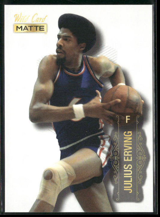 Julius Erving 2022 Wild Card Matte White #MB-43 Philadelphia 76ers front