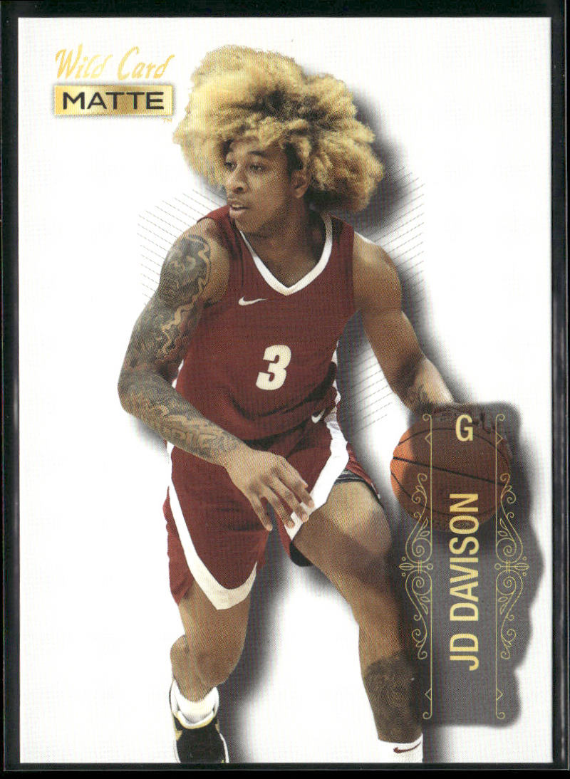 JD Davison 2022 Wild Card Matte White #MB-33 Alabama Crimson Tide front