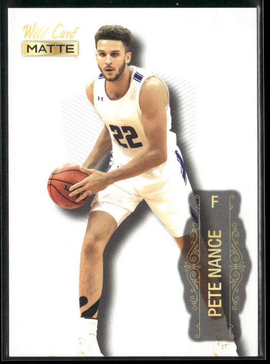 Pete Nance 2022 Wild Card Matte White #MB-63 Northwestern Wildcats front