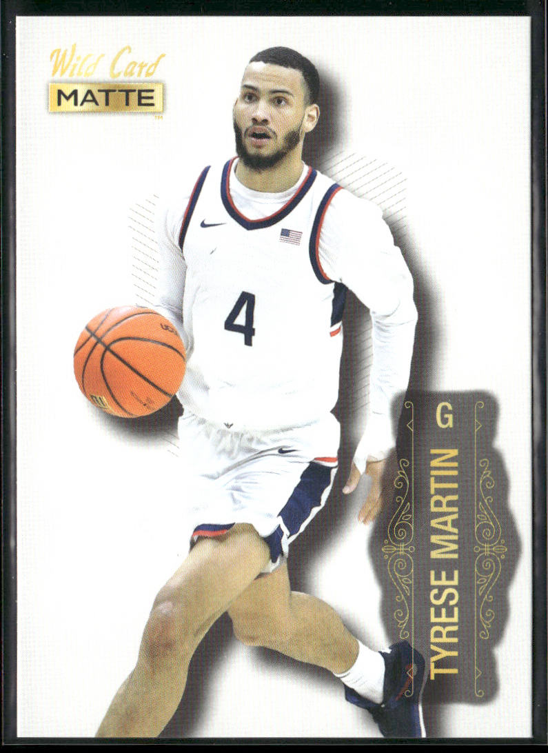 Tyrese Martin 2022 Wild Card Matte White #MB-73 Connecticut Huskies front