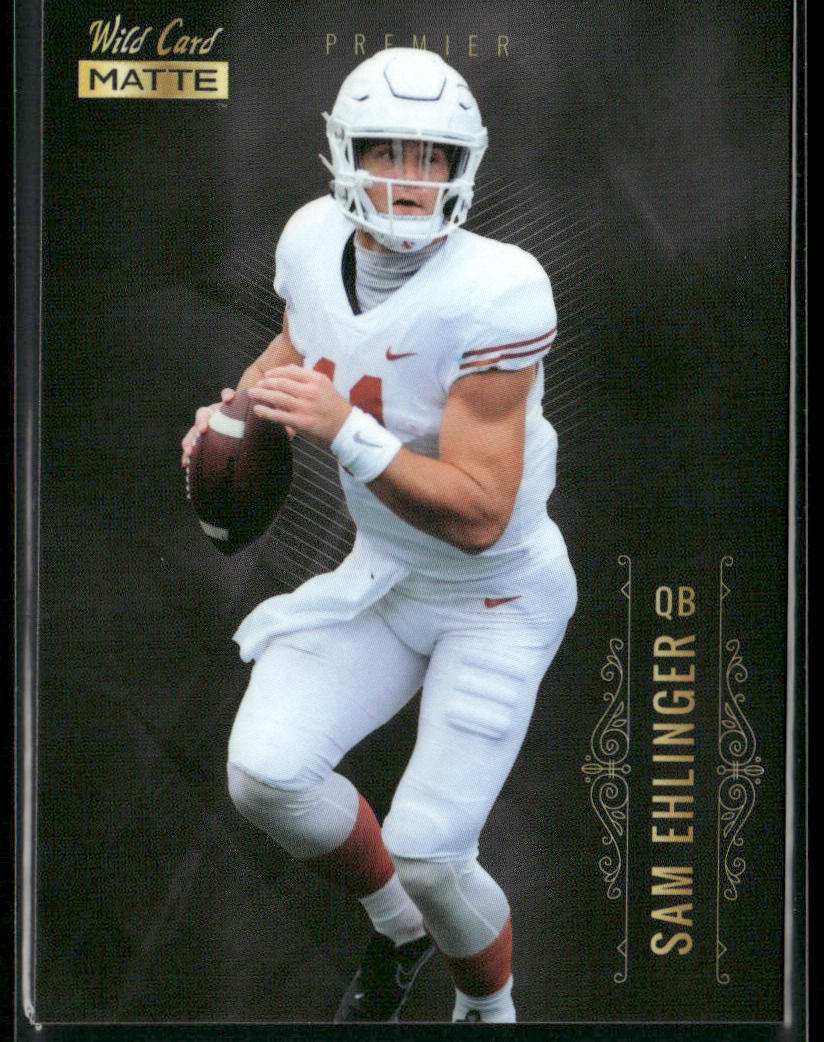 Sam Ehlinger 2021 Wild Card Matte White Black #MBC-24 Texas Longhorns