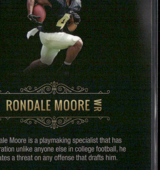 Rondale Moore 2021 Wild Card Matte White Black #MBC-41 Purdue Boilermakers