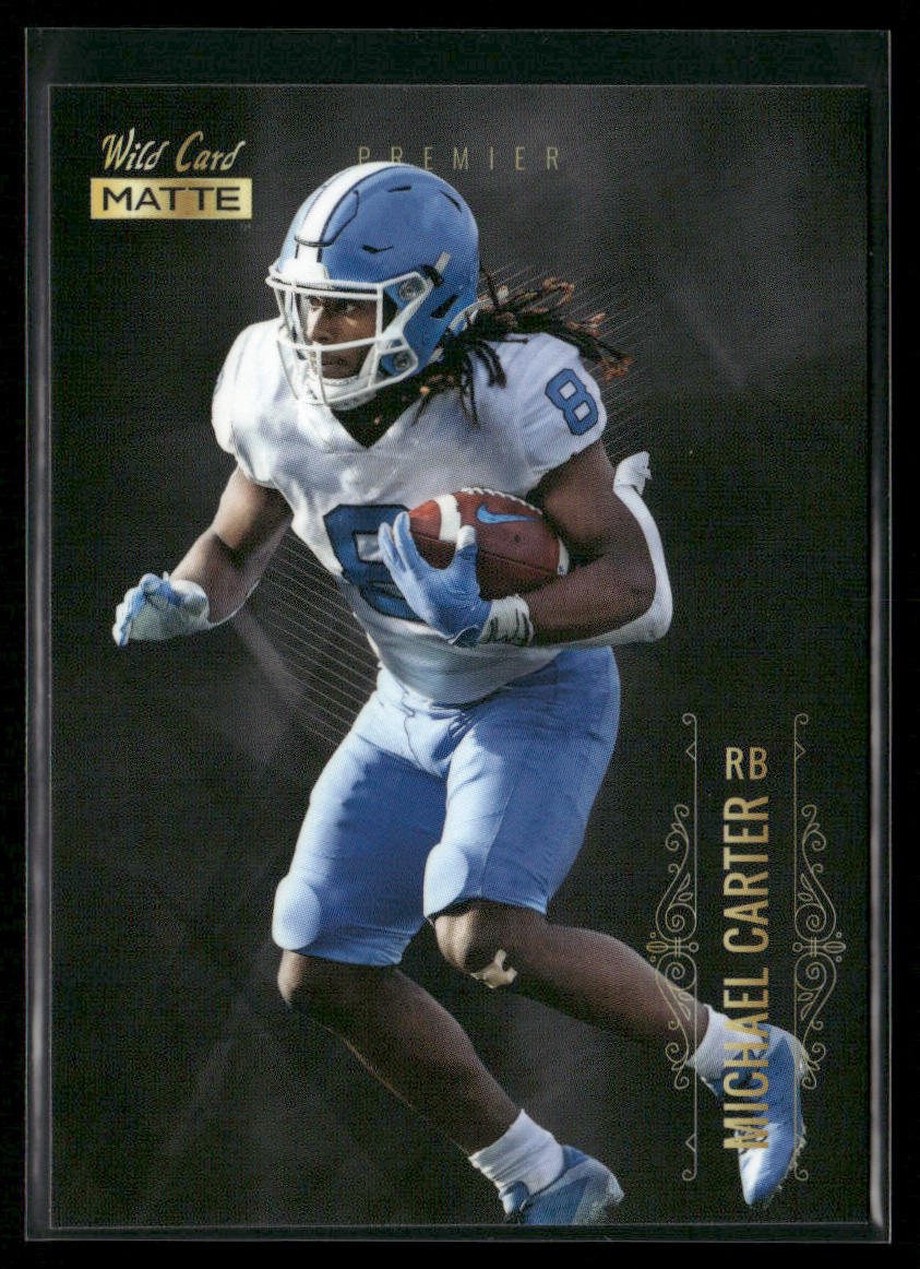 Michael Carter 2021 Wild Card Matte White Black #MBC-59 North Carolina Tar Heels