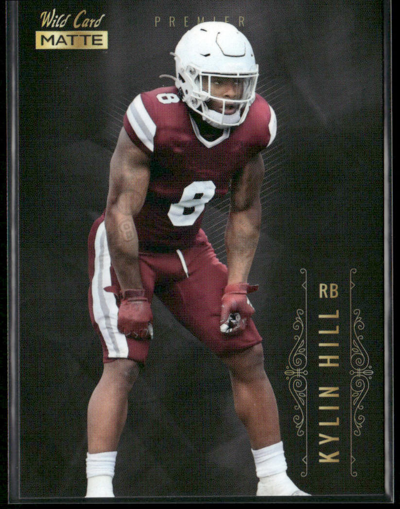 Kylin Hill 2021 Wild Card Matte White Black #MBC-67 Mississippi State Bulldogs