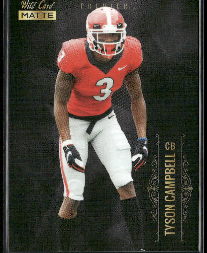 Tyson Campbell 2021 Wild Card Matte White Black #MBC-39 Georgia Bulldogs