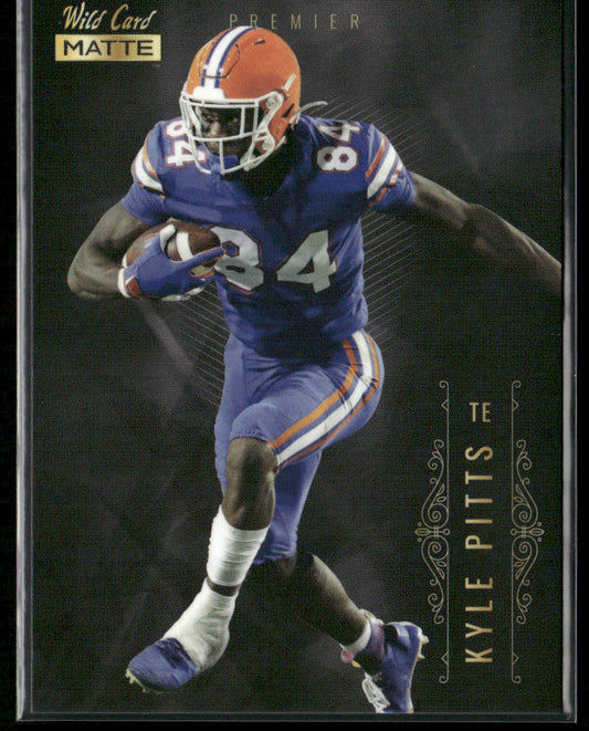 Kyle Pitts 2021 Wild Card Matte White Black #MBC-11 Florida Gators front