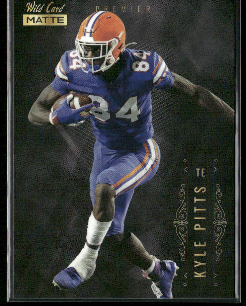 Kyle Pitts 2021 Wild Card Matte White Black #MBC-11 Florida Gators front
