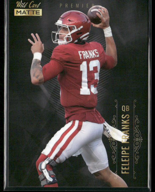 Feleipe Franks 2021 Wild Card Matte White Black #MBC-27 Arkansas Razorbacks front
