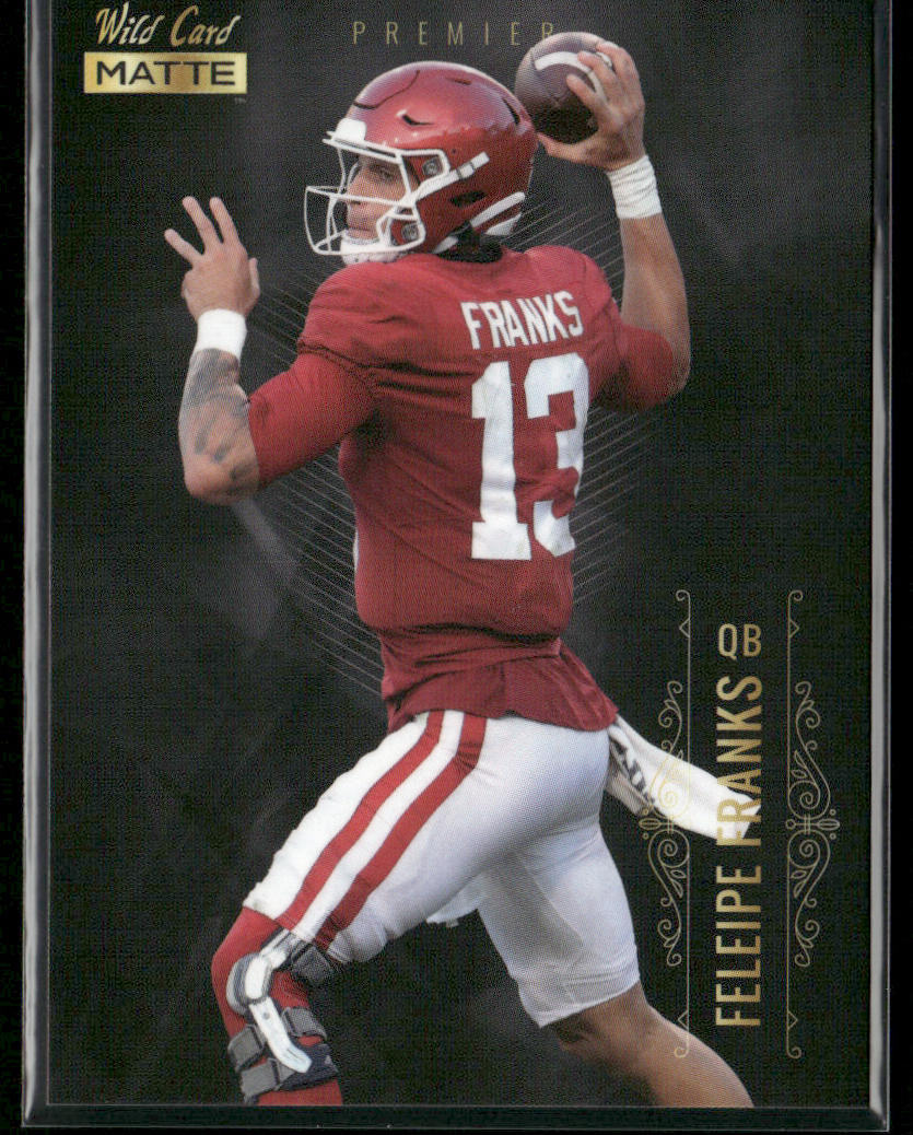 Feleipe Franks 2021 Wild Card Matte White Black #MBC-27 Arkansas Razorbacks front