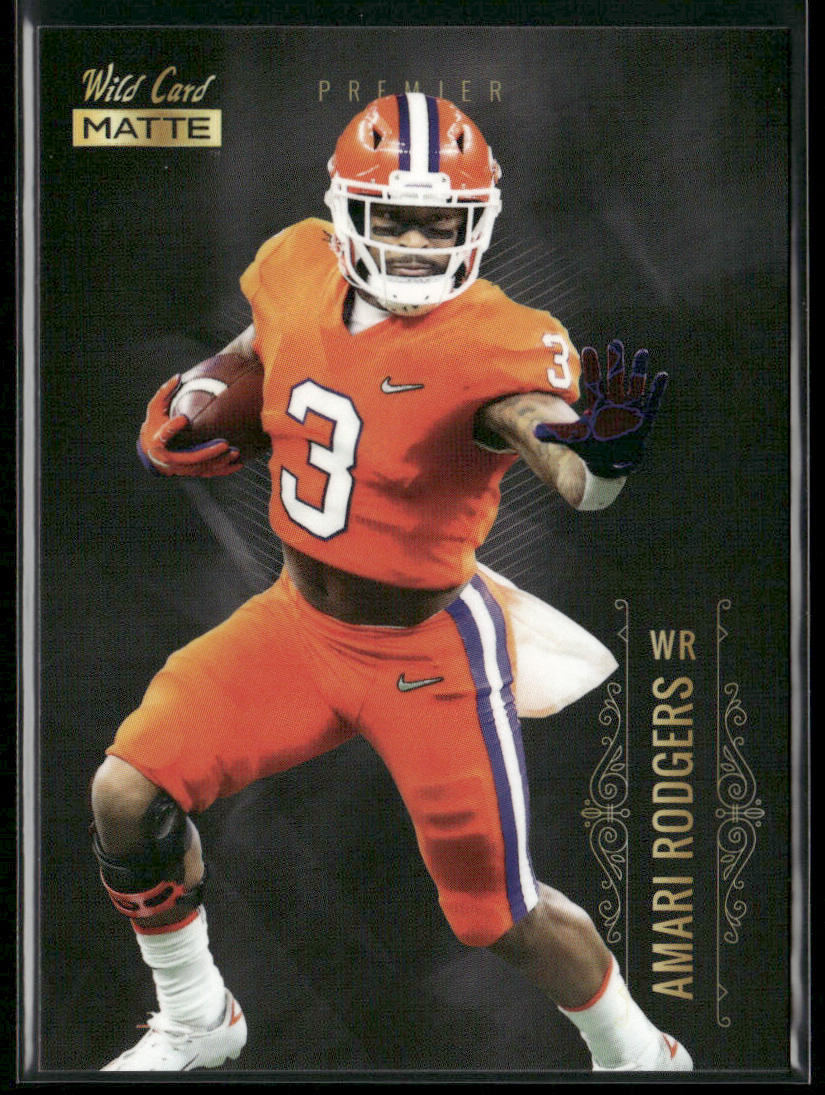 Amari Rodgers 2021 Wild Card Matte White Black #MBC-52 Clemson Tigers front