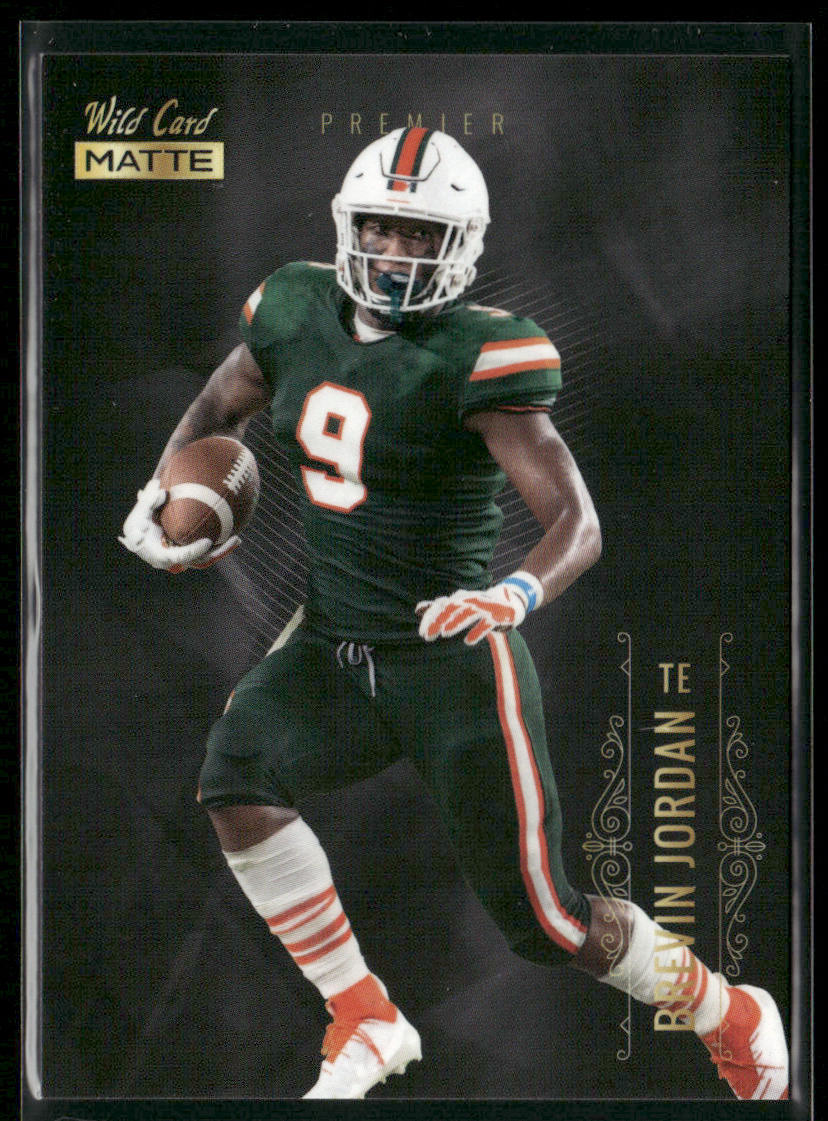 Brevin Jordan 2021 Wild Card Matte White Black #MBC-63 Miami Hurricanes