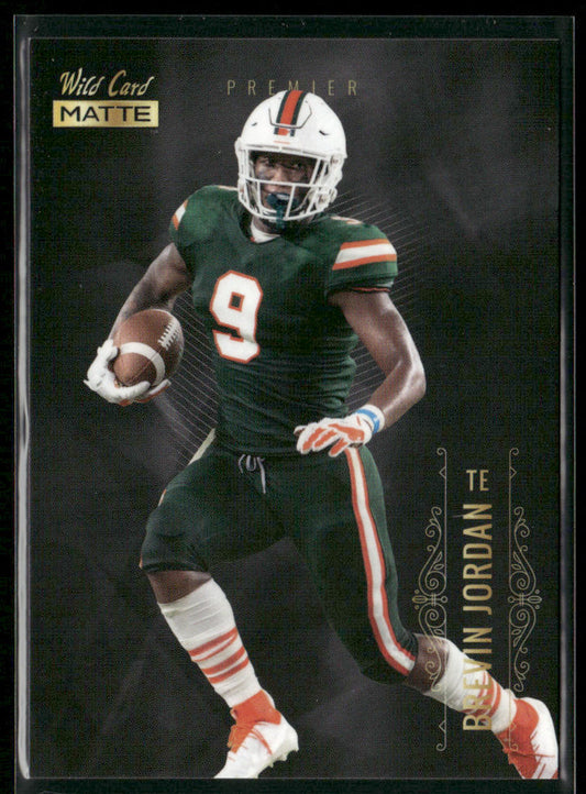 Brevin Jordan 2021 Wild Card Matte White Black #MBC-63 Miami Hurricanes