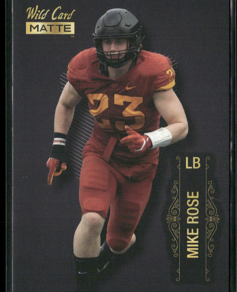 Mike Rose 2022 Wild Card Matte Black #MB-120 Iowa State Cyclones