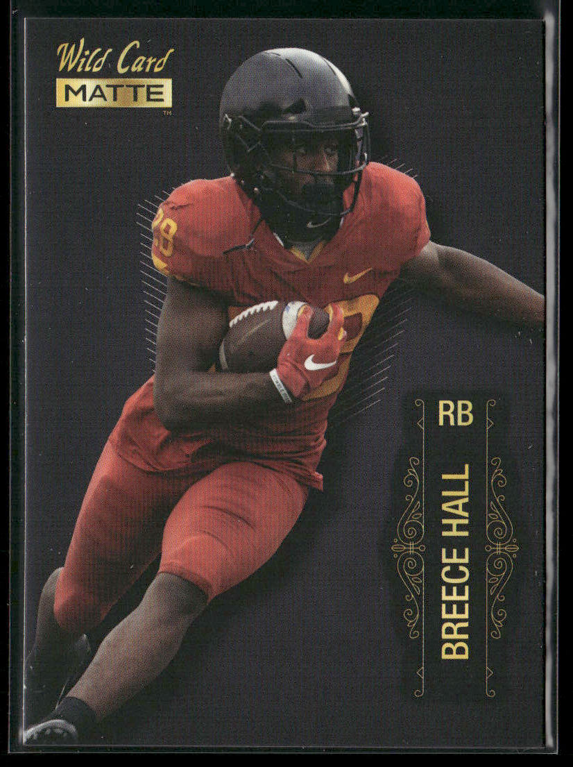 Breece Hall 2022 Wild Card Matte Black #MB-6 Iowa State Cyclones front