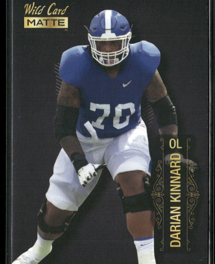 Darian Kinnard 2022 Wild Card Matte Black #MB-26 Kentucky Wildcats front