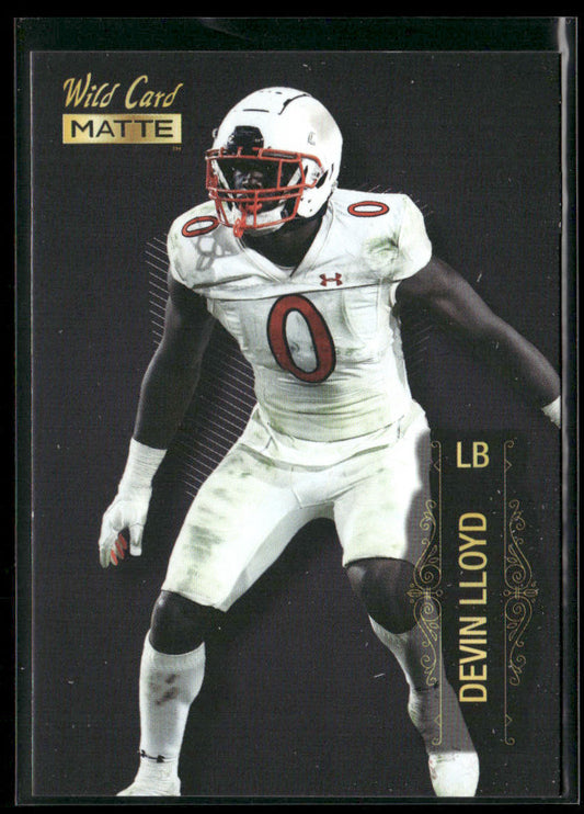 Devin Lloyd 2022 Wild Card Matte Black #MB-36 Utah Utes front