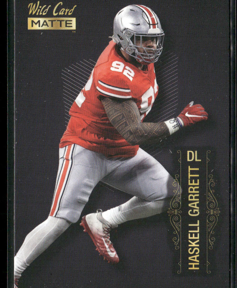 Haskell Garrett 2022 Wild Card Matte Black #MB-46 Ohio State Buckeyes front