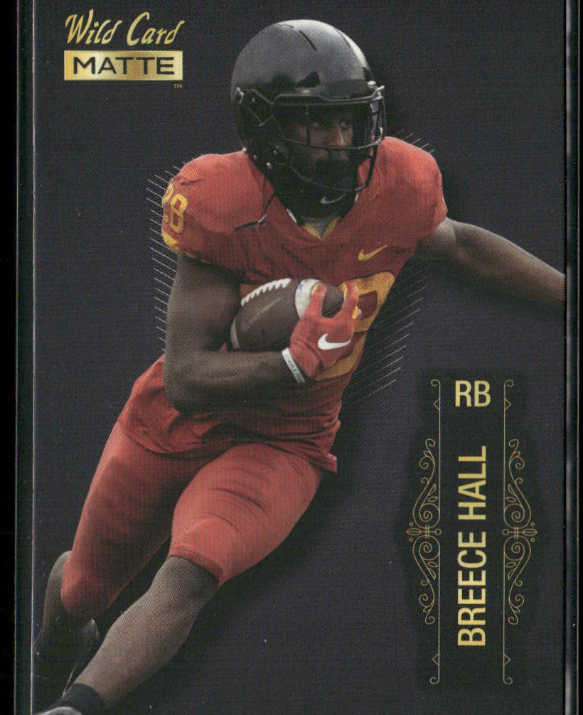 Breece Hall 2022 Wild Card Matte Black #MB-6 Iowa State Cyclones front