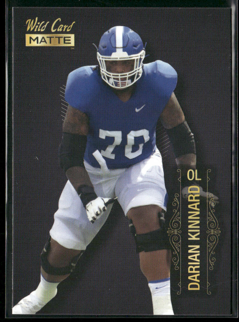 Darian Kinnard 2022 Wild Card Matte Black #MB-26 Kentucky Wildcats front