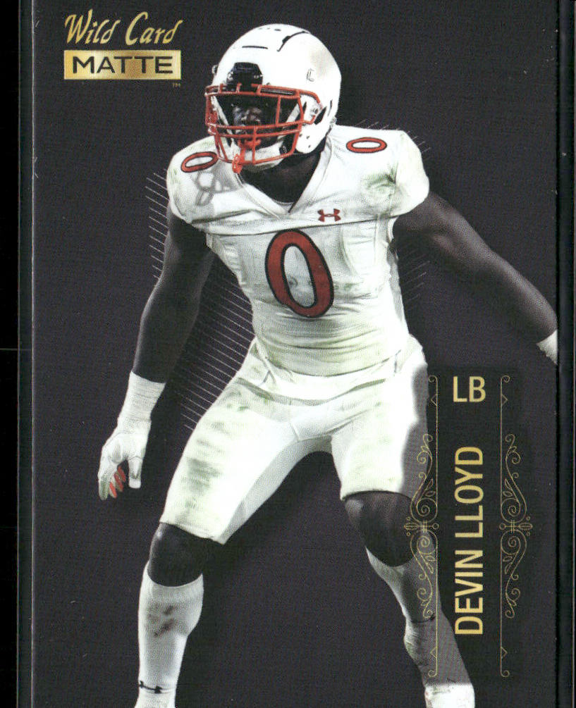 Devin Lloyd 2022 Wild Card Matte Black #MB-36 Utah Utes front